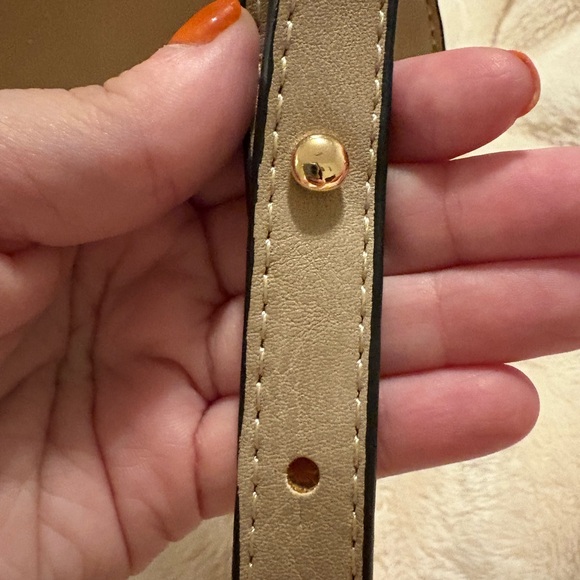 Beige Crossbody Bag with Tassels - Picture 4 of 10